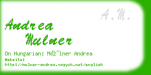 andrea mulner business card